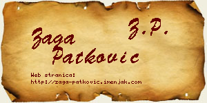 Zaga Patković vizit kartica